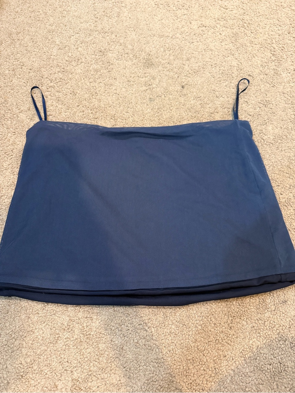 Edikted Navy Mini Skirt with Spaghetti Straps